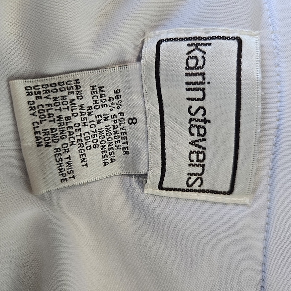 Karin Stevens Tropical Floral Maxi Dress Size 8 Crisscross Back - Picture 2 of 11